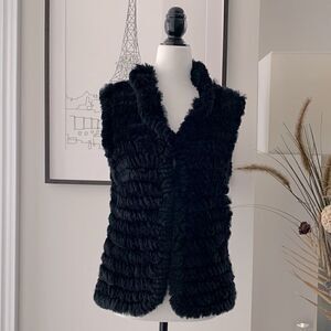 🖤Rabbit Fur Vest Black